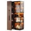 Merax glazen vitrine met LED-verlichting, vitrinekast met Productafbeelding-voorbeeld 7