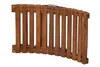 A wooden garden lounger folded and standing upright. Náhled obrázku produktu