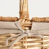 HOMLA ELVORA Picknickkorb mit beigem Futter groß 48x36 cm Produktbild-Vorschau 3