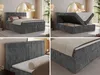 MKS MEBLE Boxspringbett 180x200 Grau Cord, Boxspringbett Produktbild-Vorschau 2
