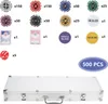 Jayseuw 500 Pokerchips Spiel Pokerset Pokerkoffer Set mit Produktbild-Vorschau 3