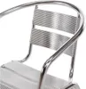 Bolero Bistrostühle mit gerundeter Armlehne Aluminium (4 Produktbild-Vorschau 3
