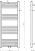 Granitan | Badheizkörper Raven - 120x50 cm - Weiß - Produktbild-Vorschau 5