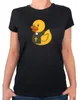Huuraa Damen T-Shirt Quietscheente Pfarrer Comic Gummiente Produktbild-Vorschau 1