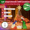 COSTWAY Crèche de Noël 180cm, crèche de Noël avec 240 LED Voir les images du produit 4