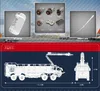 Collage showing product components, a remote control, a water dropper, and a detailed diagram of the main product with dimensions. Voir les images du produit