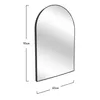 HOMLA ELORA Hängespiegel schwarz 60x90 cm Produktbild-Vorschau 3