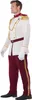 A man wearing a Prince Charming costume, standing against a white background. Anteprima dell’immagine prodotto