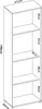 Dmora Armadio Multiuso 2 Ante Aixam 35x190h cm Bianco, 2 Anteprima dell’immagine prodotto 3