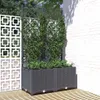 vidaXL Fioriera con traliccio grigio scuro 80x40x136 cm PP Anteprima dell’immagine prodotto 8