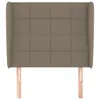 Cloris Designermöbel Kopfteil mit Ohren Taupe 93x23x118/128 Produktbild-Vorschau 3