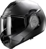 A black motorcycle helmet with a clear visor. Náhľad obrázku produktu