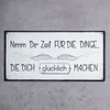 Wandbild 40x20cm Nimm dir Zeit Glück Spruch Deko Wandschild Produktbild-Vorschau 3