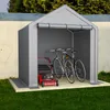 Geräteschuppen Dunkelgrau 190x170x200 cm als Fahrradgarage Produktbild-Vorschau 8