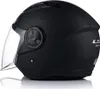 A black motorcycle helmet with a clear visor is shown from the side against a white background. Anteprima dell’immagine prodotto