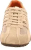 A front view of a beige Geox sneaker with orange accents. Produktbild-Vorschau