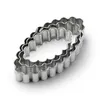 Two oval-shaped cookie cutters with scalloped edges are nested together on a white background. Náhled obrázku produktu