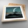 Gerahmtes Poster - Rahmen in heller Eiche - Himmel Nacht Produktbild-Vorschau 3