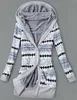 ASKSA Damen Drucken Strickpullover Strickjacke Knopf Produktbild-Vorschau 2