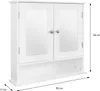 ML-Design zrcadlová skříňka do koupelny, 56x58x13 cm, bílá, Náhled obrázku produktu 4