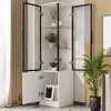 Merax Eckvitrine Vitrinenschrank mit LED-Beleuchtung, Produktbild-Vorschau 8