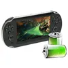 A handheld gaming console with two batteries shown next to it. Produktbild-Vorschau