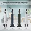 Four vacuum cleaner models in different colors displayed in a room setting. Produktbild-Vorschau