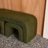 sweeek - Bank und Satzhocker Bouclé - Khaki Produktbild-Vorschau 6
