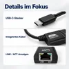 USB-C LAN Adapter 100 Mbit/s – USB Typ C auf RJ45 Ethernet Produktbild-Vorschau 7