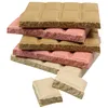 A stack of different colored chocolate bars, with two pieces broken off in the foreground. Produktbild-Vorschau
