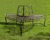 Gartenbank "Halbkreis" aus Metall in Rost-Optik, Baumbank, Produktbild-Vorschau 1