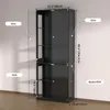 VOWNER Glasvitrine mit 3-Farben-LED - Automatische Produktbild-Vorschau 2