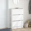 VidaXL Schoenenkast 80x21x125,5 cm bewerkt hout wit Produktbild-Vorschau 3