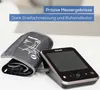 A blood pressure monitor and cuff are shown on a table, with marketing text overlaid. Podgląd zdjęcia produktu