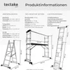 tectake® Aluminium Multigerüst 4 in 1 Belastbarkeit 150 kg Produktbild-Vorschau 5