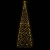 vidaXL Sapin de Noël LED en forme de cône Blanc chaud 1400 Voir les images du produit 4