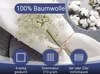 25er Set Mundservietten 100% Baumwolle, 50x50 cm, Weiß Produktbild-Vorschau 2