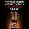 Potente frullatore a bicchiere Lehmann Senso 2000W in vetro Anteprima dell’immagine prodotto 4