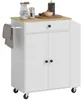 HOMCOM Keukenwagen met lade, kast, kruidenrek, 4 wielen, Productafbeelding-voorbeeld 1