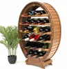 Drewniany stojak na wino DanDiBo stojąca beczka na wino 24 Podgląd zdjęcia produktu 5