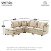 Divano angolare Merax 5 posti, divano letto con pouf Anteprima dell’immagine prodotto 6
