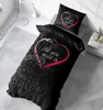 Bettwäsche 135x200 cm Leopardenfell Herz Love schwarz Produktbild-Vorschau 4