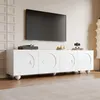 Mobile TV Merax con corpo bianco opaco e base piatta, Anteprima dell’immagine prodotto 3