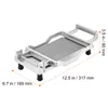 A product shot of a cheese slicer with dimensions indicated. Voir les images du produit