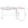 vidaXL Rohový psací stůl ve tvaru L dub Sonoma 120x140x75 Náhled obrázku produktu 7