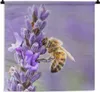 MuchoWow® Wandteppich Wandbehang Biene auf Lavendel 120x120 Produktbild-Vorschau 1