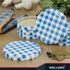 WELLGRO 100x Einmachdeckel TO82 - blau kariert - Produktbild-Vorschau 4