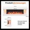 COSTWAY Chimenea eléctrica de 32 pulgadas, con calefacción Vista previa de la imagen del producto 9