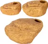 Three artificial rock caves for reptiles, displayed against a white background. Anteprima dell’immagine prodotto