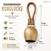 Boltze Dekoanhänger Kuhglocke,Glocke, L 25 cm, H 6 cm, Produktbild-Vorschau 3